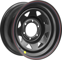 Диск колесный стальной штампованный US Wheels (Toyota, Nissan) 6x139,7, 15x10,  ET-28, ЦО 111, черный матовый