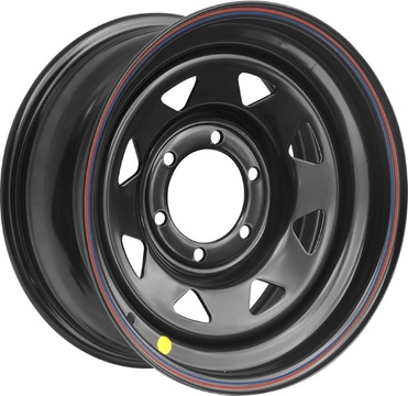 Диск колесный стальной штампованный US Wheels (Toyota, Nissan) 6x139,7, 15x10,  ET-28, ЦО 111, черный матовый