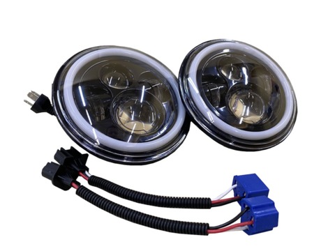 Светодиодные фары головного света 60W +круговые ДХО (2шт)