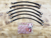Toyota Land Cruiser Prado 150 (2009-2022) Комплект армированных тормозных шлангов (6 шт. под лифт 50мм)