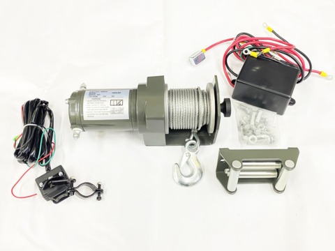 Лебедка для квадроцикла 4REVO 1500 12V со стальным тросом
