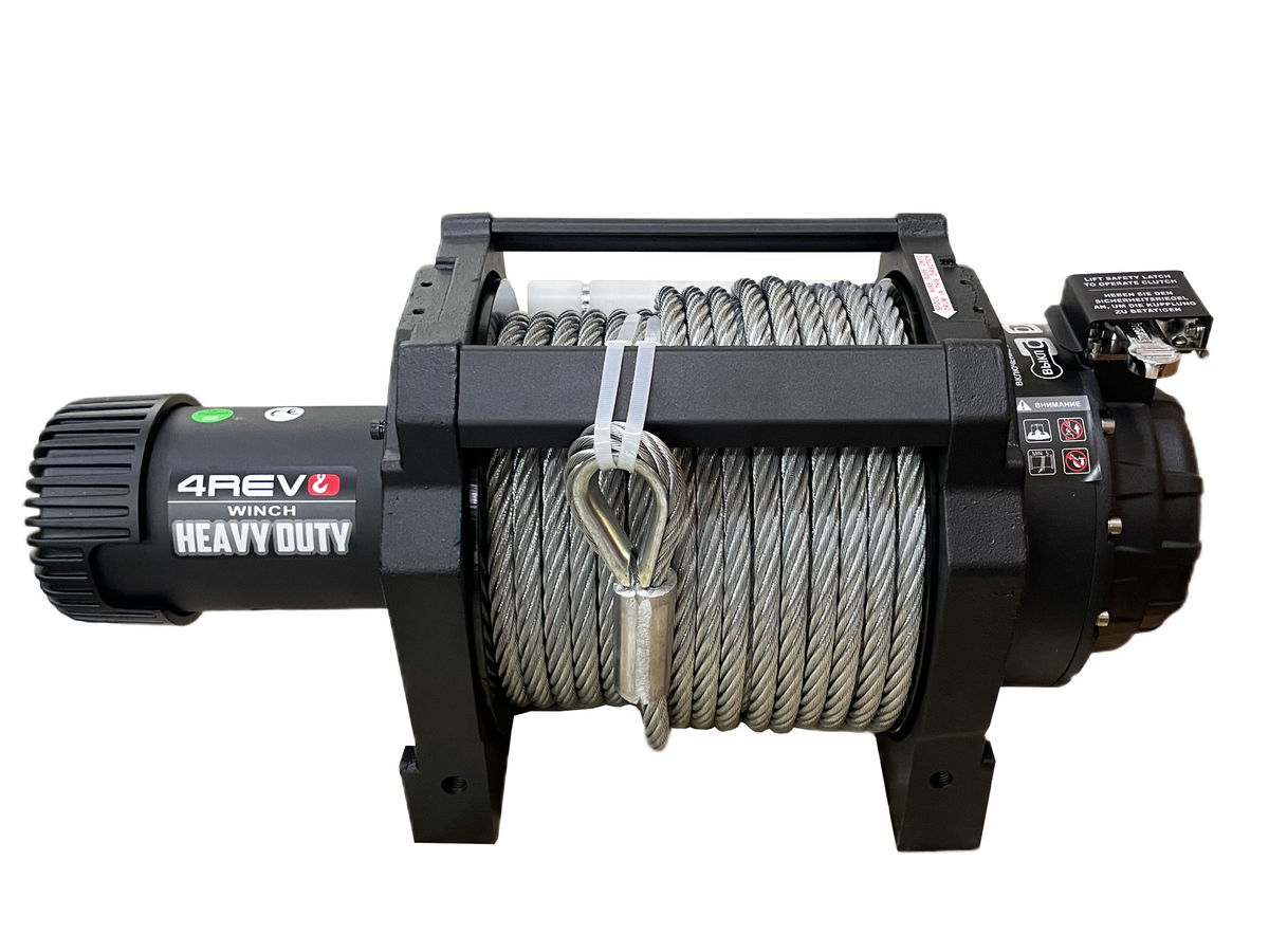 Лебедка электрическая 4REVO HD-26000 24V со стальным тросом