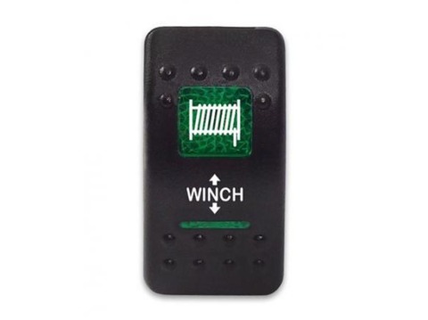 Клавиша для управления лебедкой 12-24В с зеленой подсветкой WINCH