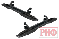 Пороги РИФ силовые Toyota Land Cruiser Prado 150 (чёрные)