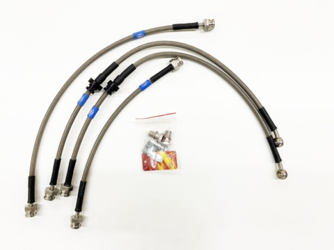 Suzuki Jimny JB74 (2018-) Комплект армированных тормозных шлангов (4шт под лифт 75-80мм)