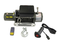 Лебедка электрическая 12V Electric Winch 12000lbs / 5443 кг (синтетический трос)