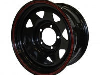 Диск колесный стальной "redBTR" 15x8 5х139,7 D110 ET-19 черный