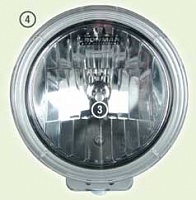 Фара водительский свет 175mm H3 100W 