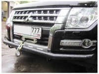 Защита переднего бампера для Mitsubishi Pajero IV (с 2006 по н.в.) Защита переднего бампера для Mitsubishi Pajero IV (с 2006 по н.в.)