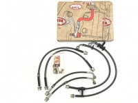 Toyota Land Cruiser 100 2006- (Лифт 50 мм). Комплект из 6 армированных тормозных шлангов