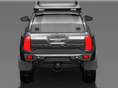 Накладка на задний борт Hilux (шагрень)