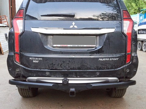 Фаркоп с защитой заднего бампера для Pajero Sport III