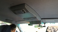 Консоль потолочная для установки р/c Mitsubishi Pajero IV, без выреза под р/c, серая