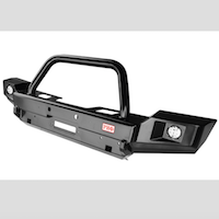 Бампер РИФ передний Jeep Wrangler JK 2006+ с доп. фарами и центральной защитной дугой