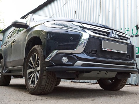 Защита переднего бампера для Pajero Sport III (с 2015 г.в.)