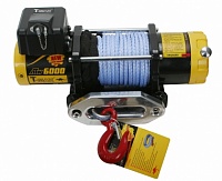 Лебедка электрическая T-max ATW-6000 Performance 12В с синтетическим тросом