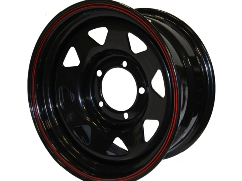 Диск колесный стальной "redBTR" 15x8 5х139,7 D110 ET-19 черный