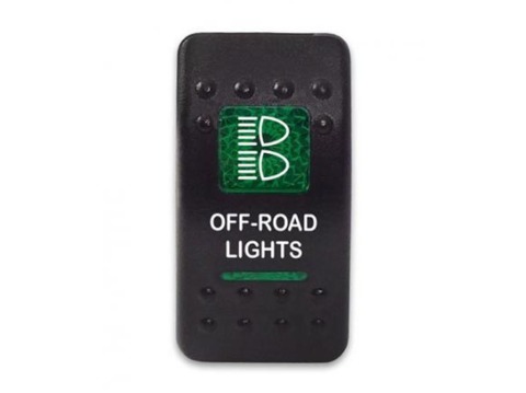 Клавиша Off-Road Lights 12-24В с зеленой подсветкой