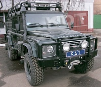 Бампер передний алюминиевый с кенгурином на Landrover Defender