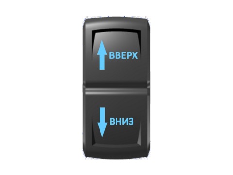 Переключатель Pro-Knopka "Вверх-Вниз" Синий/Синий